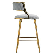 Counter Height Bar Stools With Powder Coating Base And Footrest (Set of 2) -