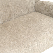 Nordic Chair Laid-back Style loveseats 58 inches - chenille Fabric Sofa Chair, Decorative Sofa, Curved Backrest,  Living Room  Study  Leisure Room ,Camel
