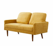 Loveseat Sofa, European Style With Sleek Design, Modern & Vintage Flair, Upholstered 2 Seater Couch