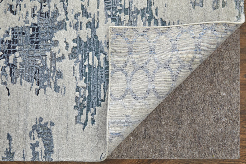 Zarah Modern Abstract, Blue/Ivory