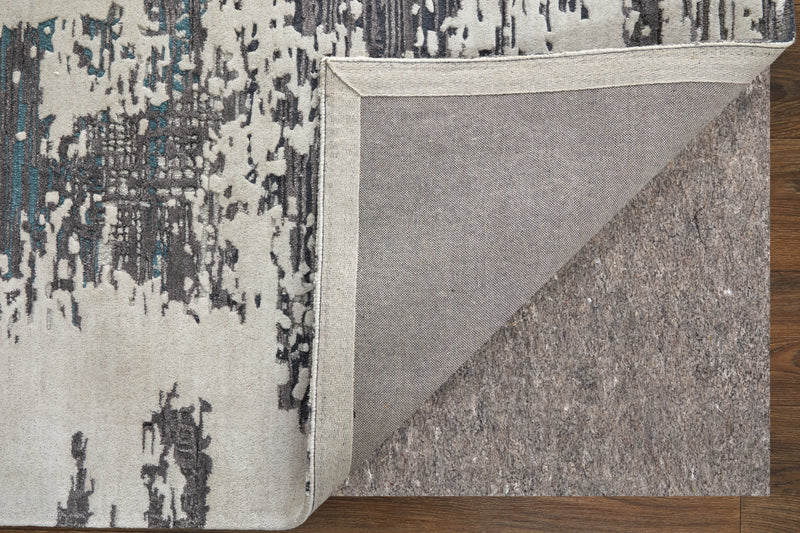 Zarah Modern Abstract, Ivory/Gray/Blue