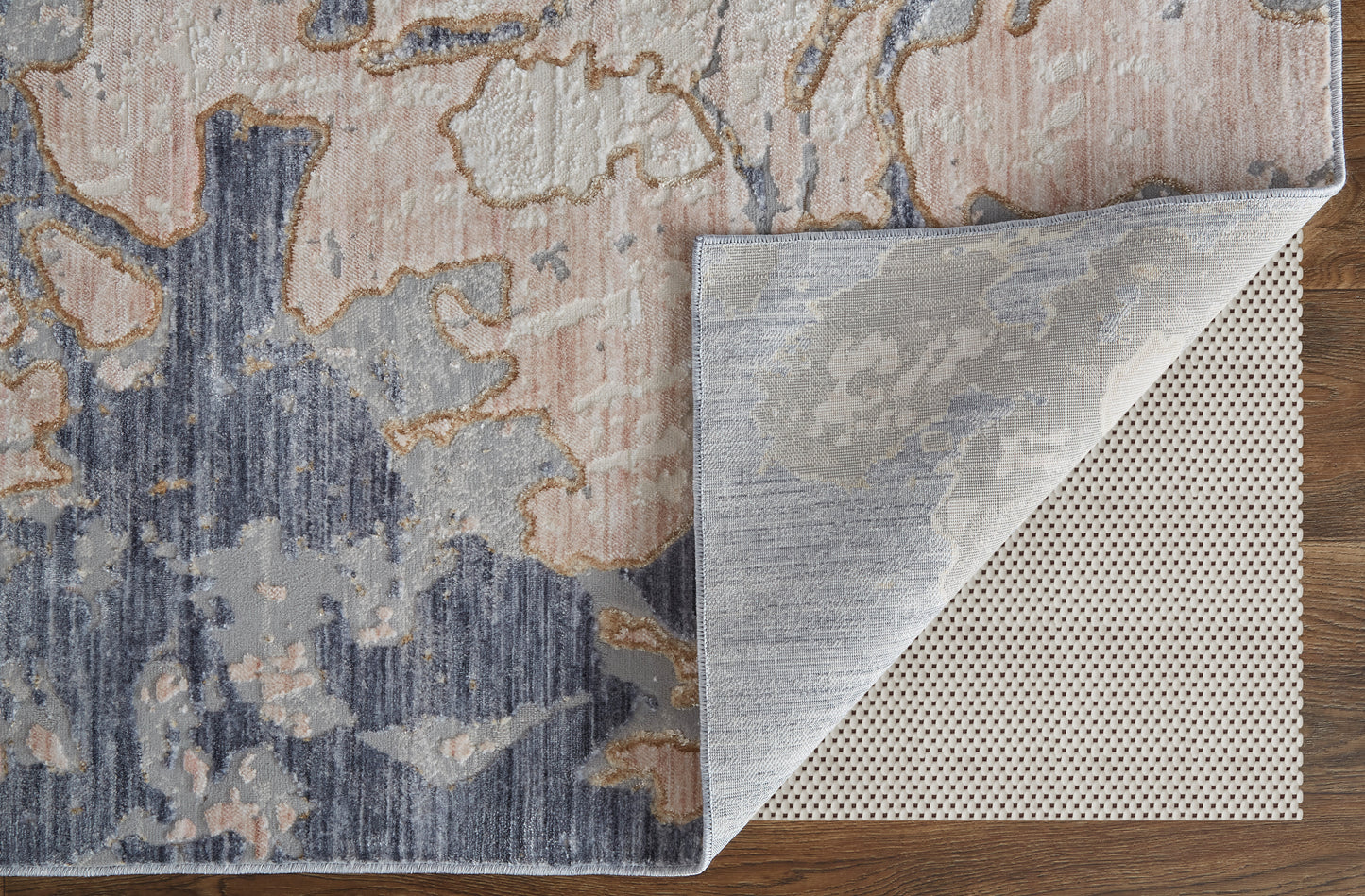 Laina Transitional Abstract, Tan/Blue