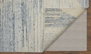 Brighton Modern Abstract, Ivory/Blue/Silver