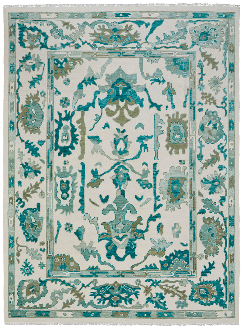 Karina Transitional Floral & Botanical, Green/Ivory