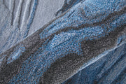 Kawai Modern Abstract, Blue/Black/Gray
