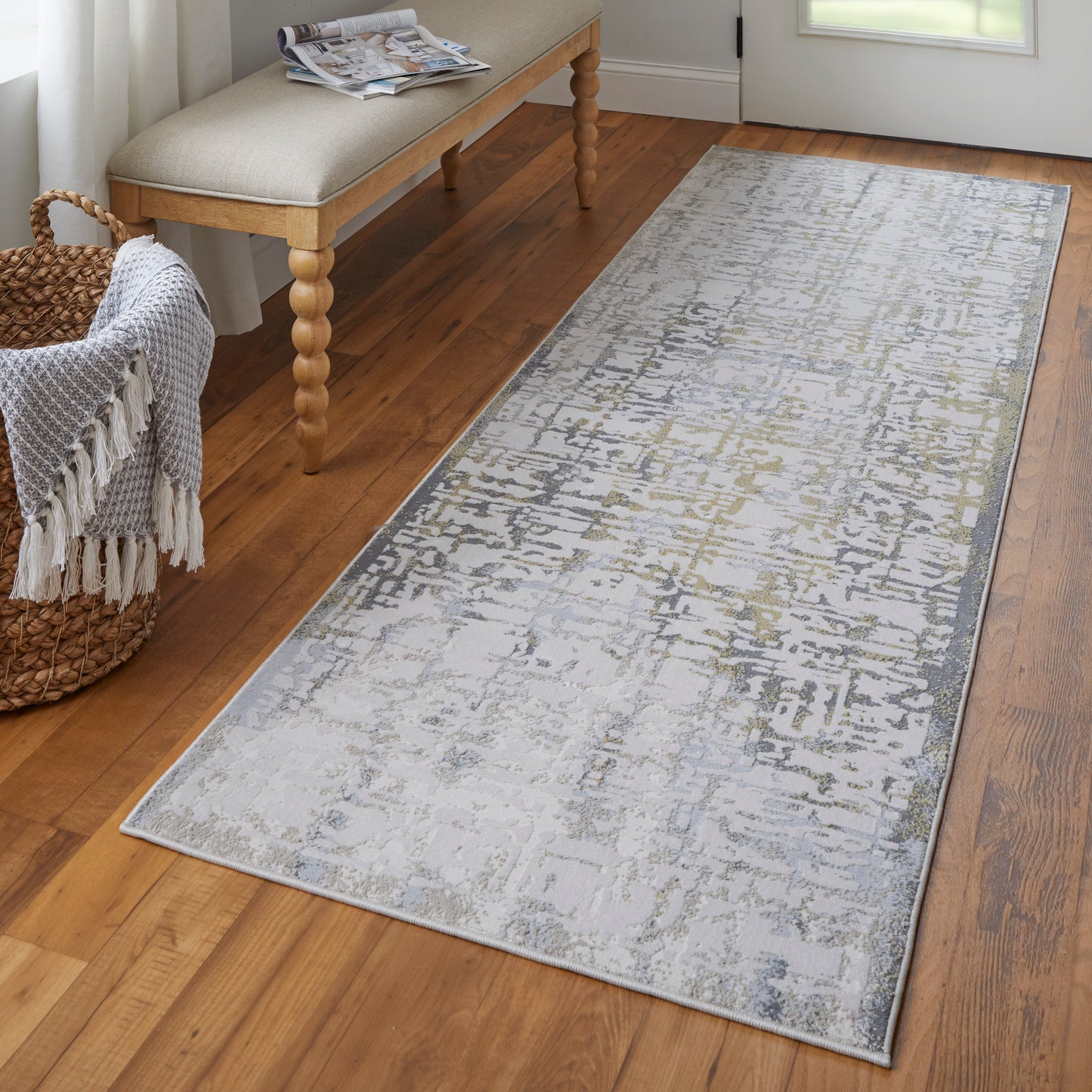 Waldor Modern Abstract, Ivory/Gray