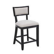 Upholstered Counter Height Bar Stools With Comfy Back (Set of 2)