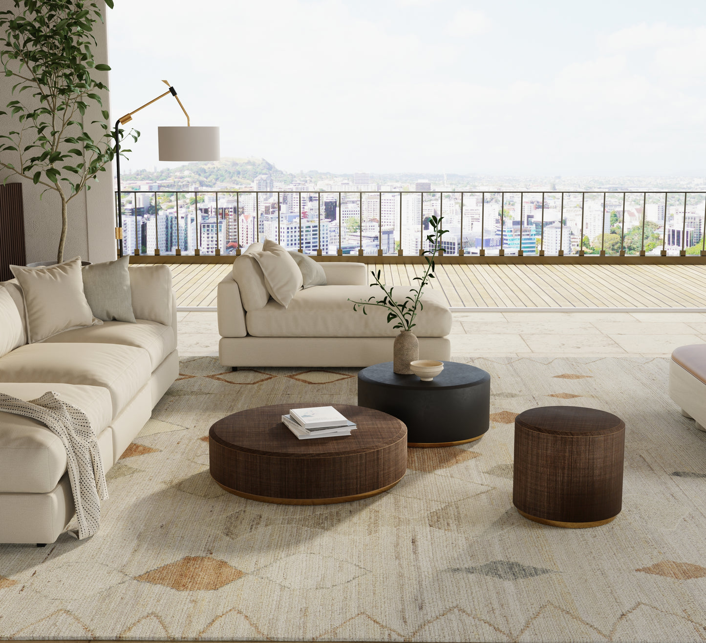 Kasbah Transitional Moroccan, Tan/Orange/Gray