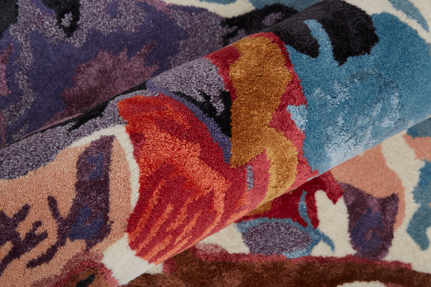 Dafney Transitional Floral & Botanical, Red/Blue/Purple