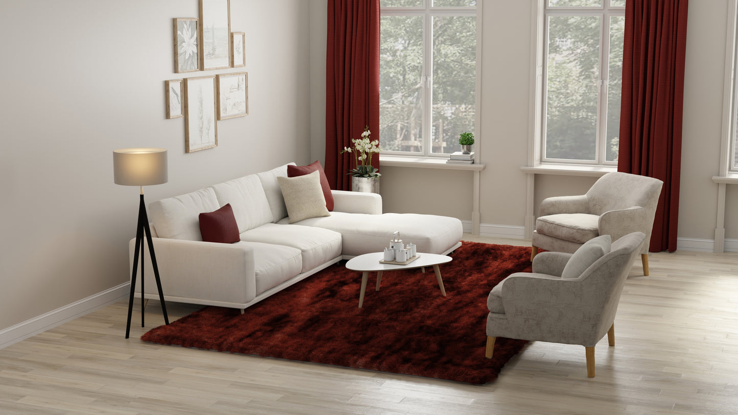 Indochine Modern Solid, Red/Orange