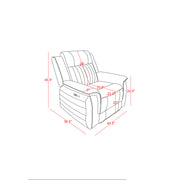 IAN CHARCOAL 3PC POWER SOFA, LOVESEAT AND RECLINER SET