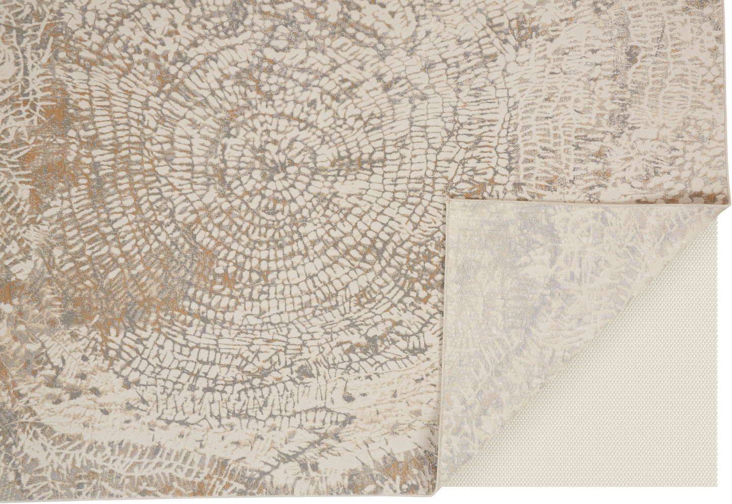 Parker Transitional Abstract, Ivory/Tan/Gray