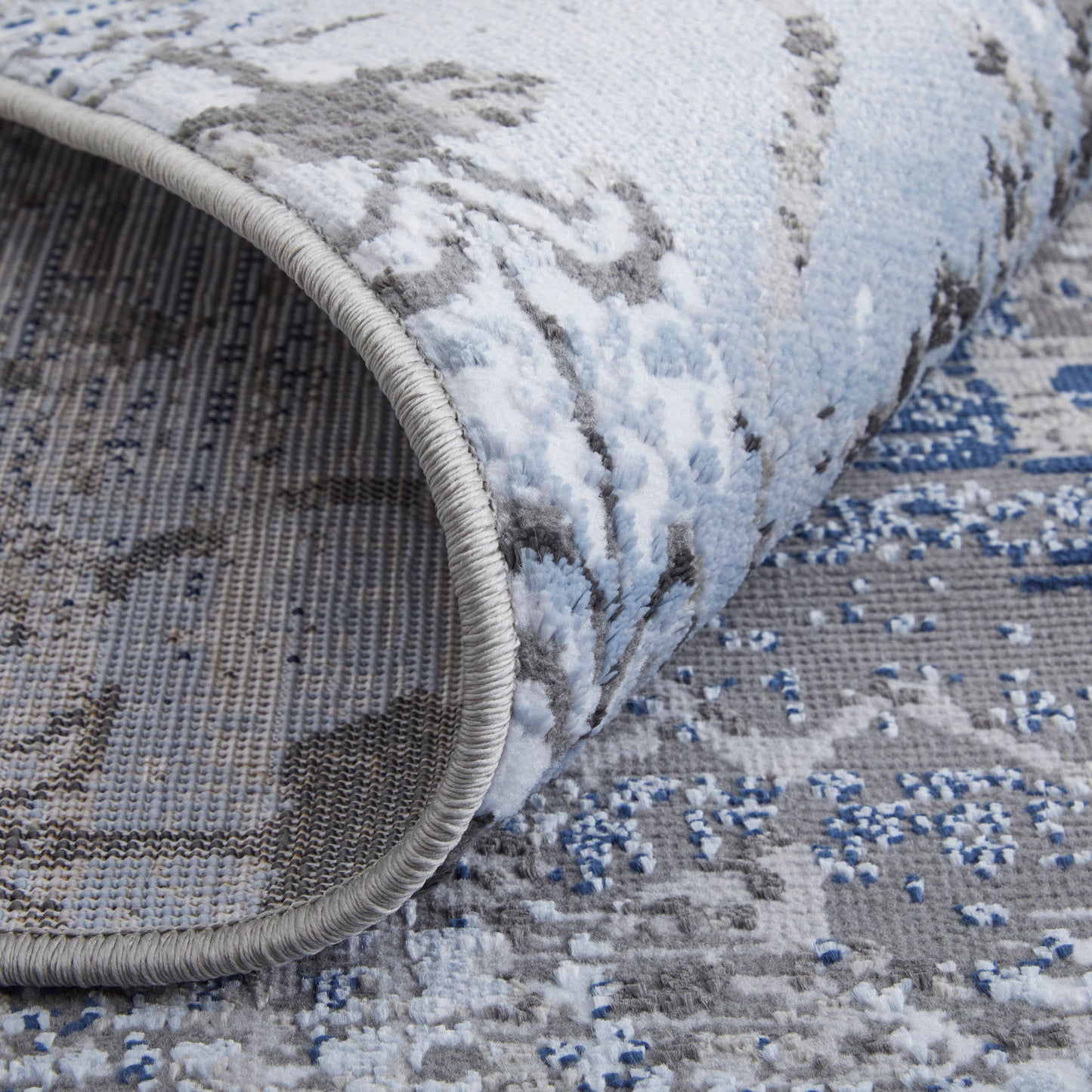 Gaspar Modern Damask, Blue/Gray/Taupe
