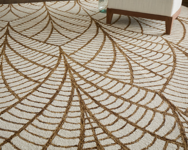 Wallace Modern Ikat, White/Brown