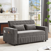 Pull-Out Sofa Bed Convertible Couch With Adjustable Backrest For Living Room