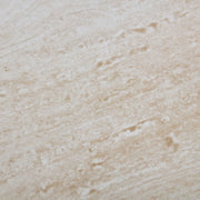 33.86 Inch Square Faux Travertine Pattern Coffee Table for Living Room,MDF Table,Modern Design Irregular Coffee Table with Layered Base for Office,Apartment,No need Assembly