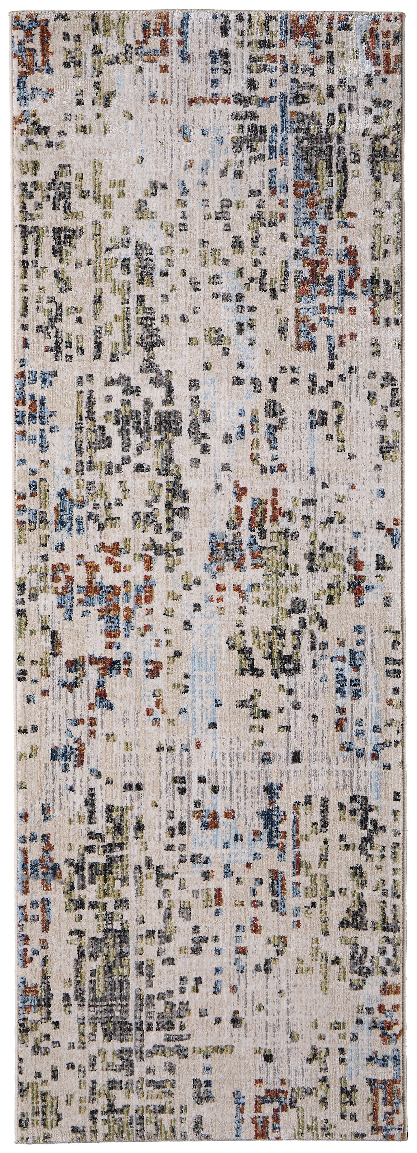 Sonora Modern Abstract, Ivory/Green/Blue