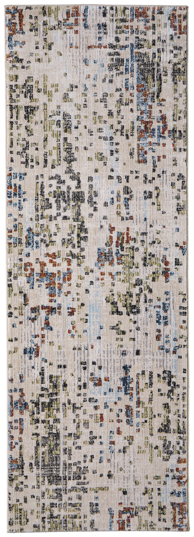 Sonora Modern Abstract, Ivory/Green/Blue