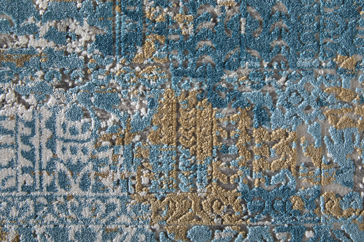 Cadiz Modern Abstract, Blue/Gray/Gold