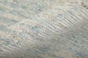 Brighton Modern Abstract, Blue/Ivory/Silver