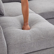 Sectional Sofa Modular U-Shaped With Ottoman & USB Ports