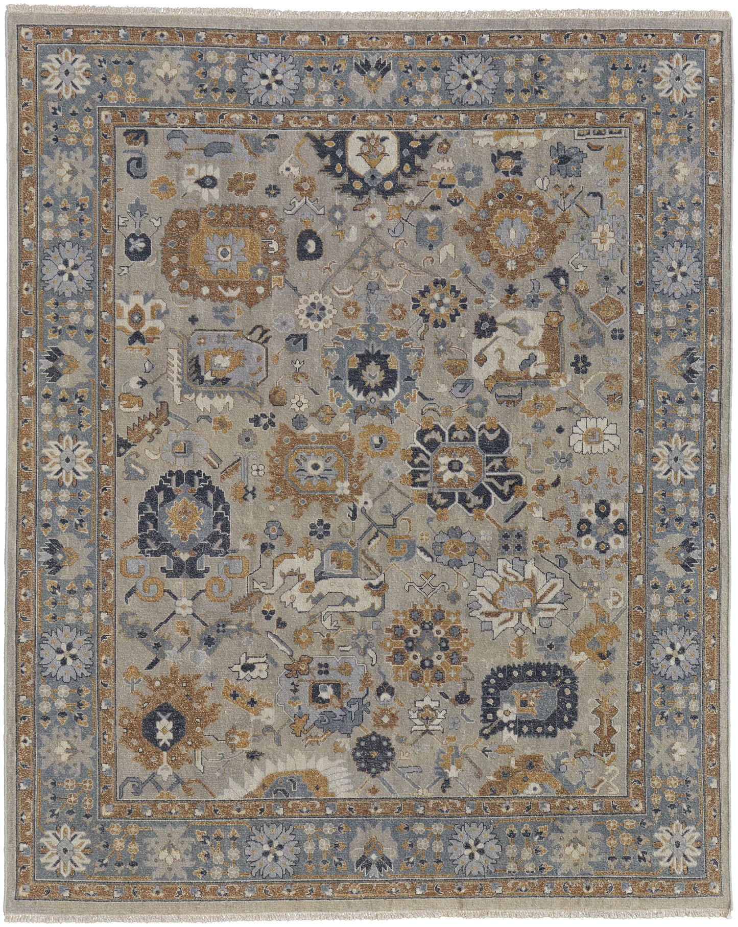 Corbitt Traditional Oriental, Blue/Brown/Gray