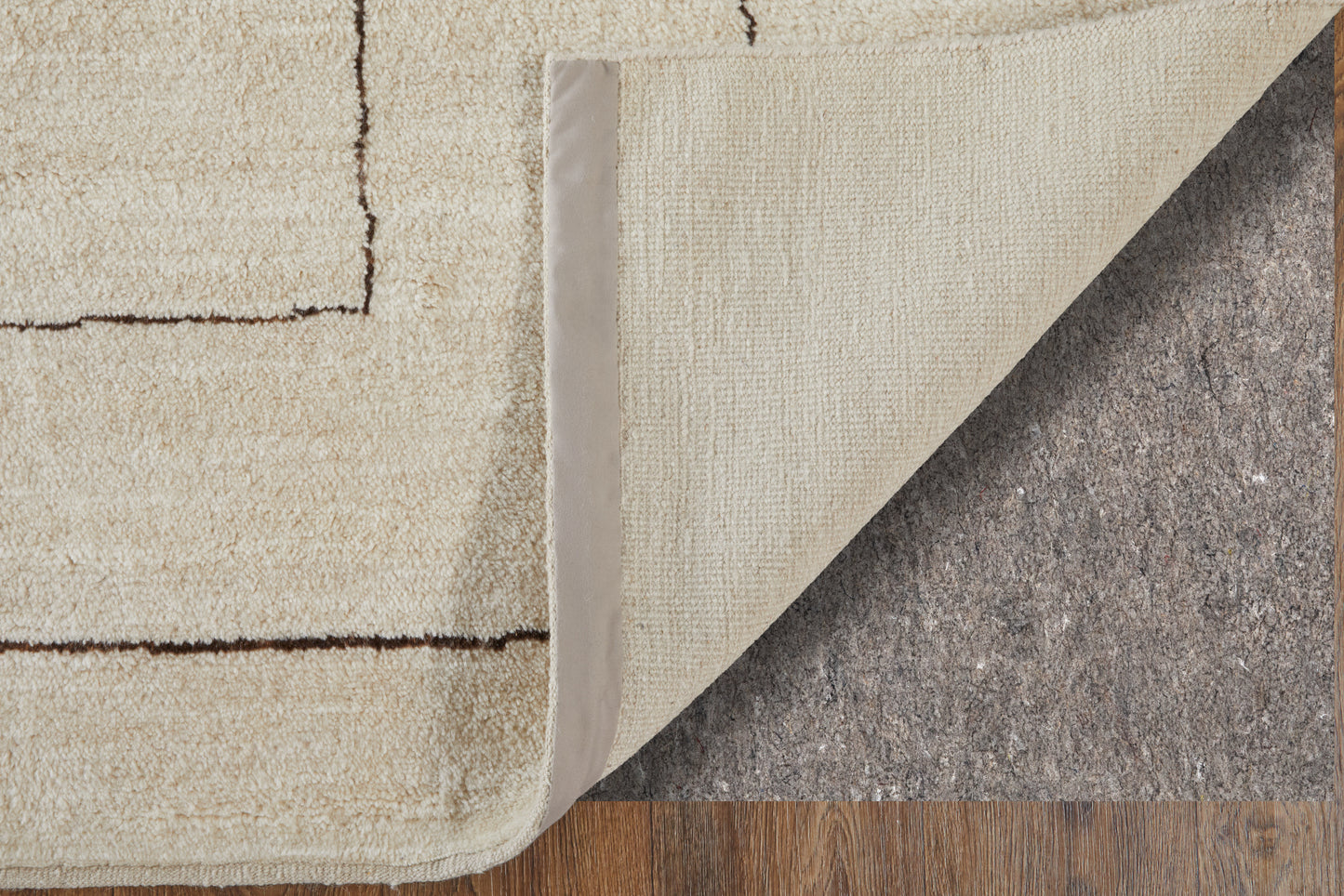 Agape Modern Abstract, Ivory/Brown