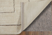 Agape Modern Abstract, Ivory/Brown