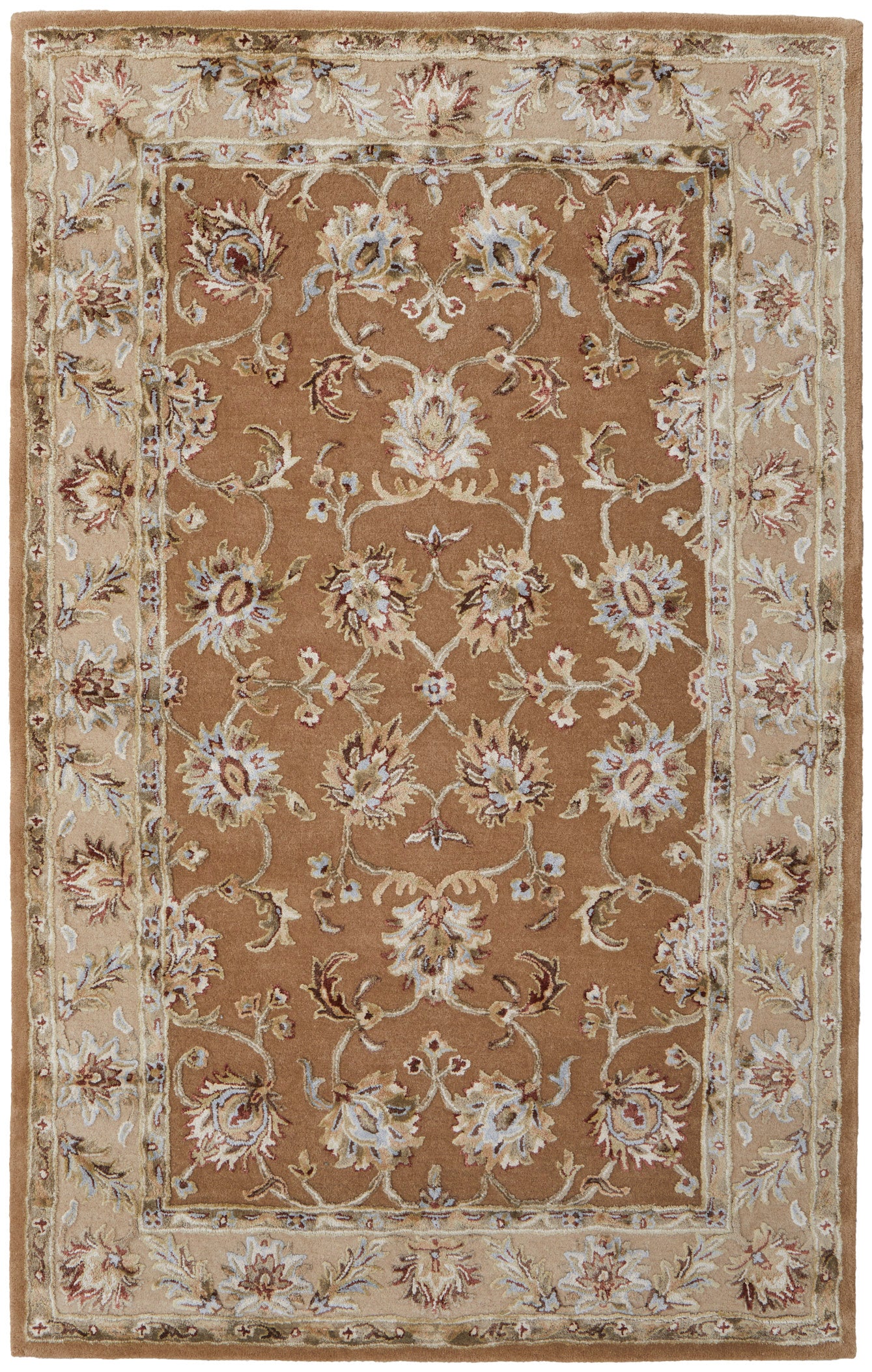 Prescott Traditional Floral & Botanical, Tan/Ivory