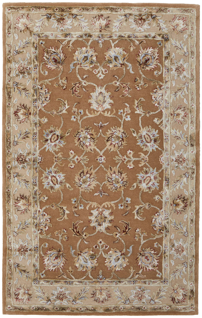 Prescott Traditional Floral & Botanical, Tan/Ivory