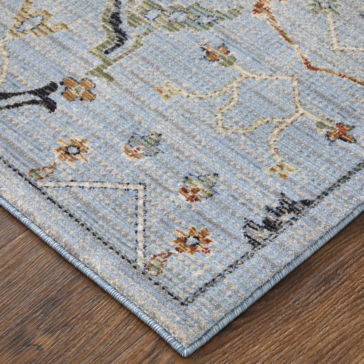 Melrose Traditional Floral & Botanical, Blue/Green/Ivory