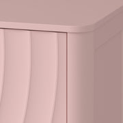 6 Drawer Dresser for Bedroom, 46.5' Wide Modern Large Chest of Drawers with Handle Free & Ripple Design,Wooden Clothes Storage Organizer for Closet, Nursery, Living Room, Apartment,Pink