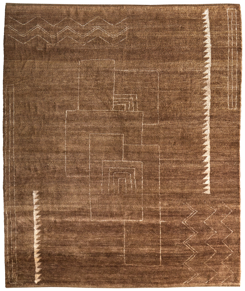 Agape Modern Abstract, Brown/Ivory