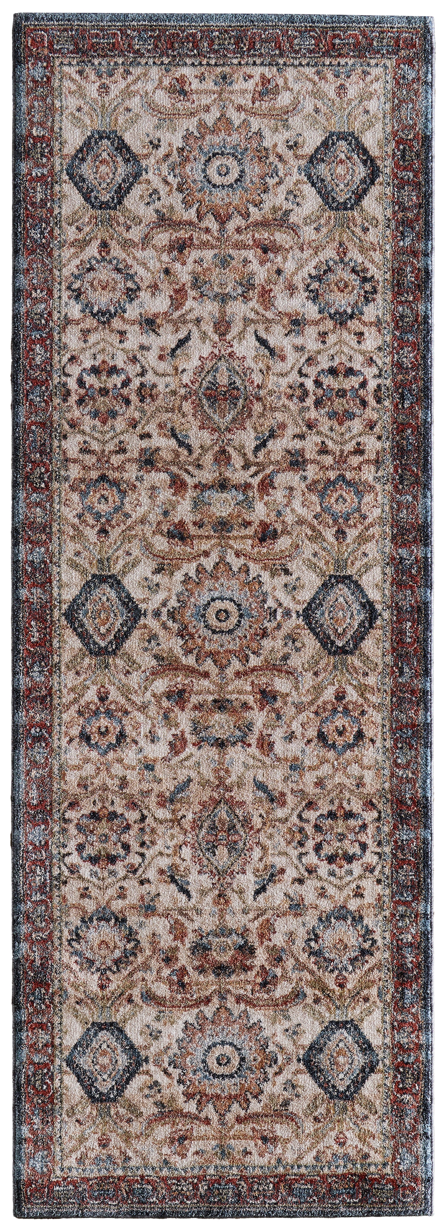 Pearson Traditional Medallion, Ivory/Red/Blue