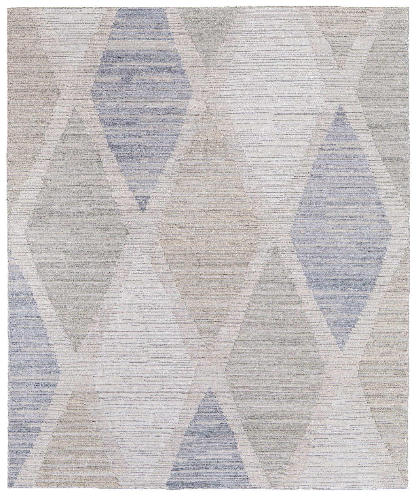 Elias Modern Diamond, Ivory/Blue/Brown