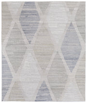 Elias Modern Diamond, Ivory/Blue/Brown