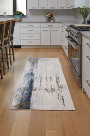 Clio Modern Abstract, Ivory/Blue/Brown
