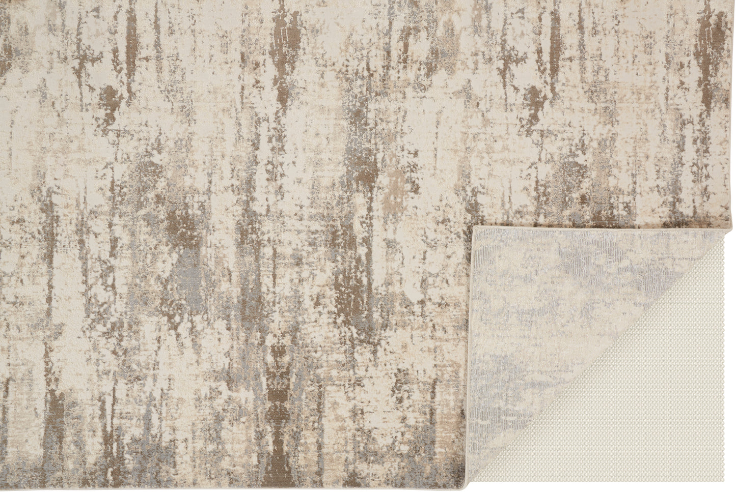 Parker Transitional Abstract, Ivory/Brown