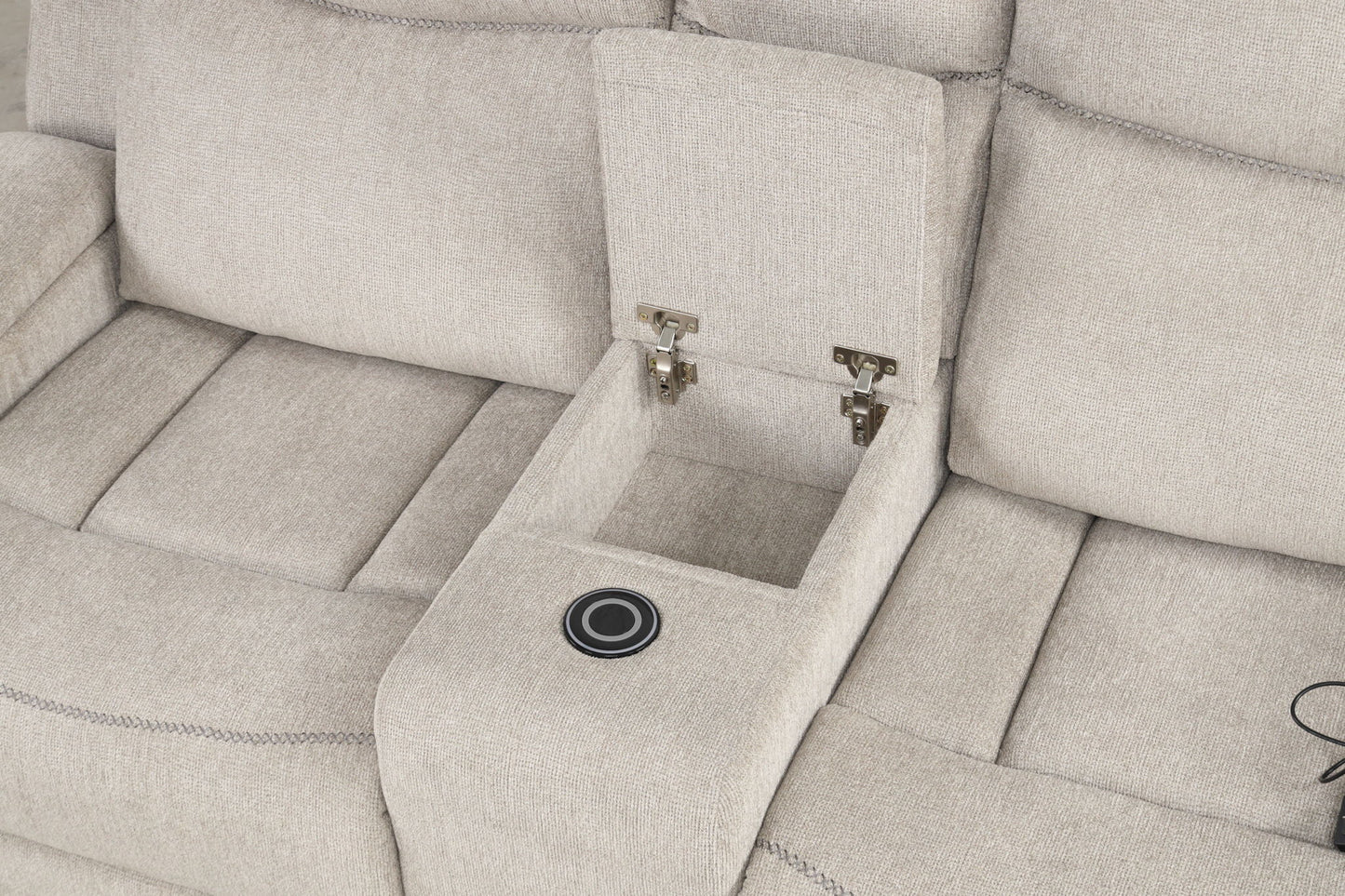 Galya - 3 Piece Living Room Set Sofa Loveseat Chair - Light Gray