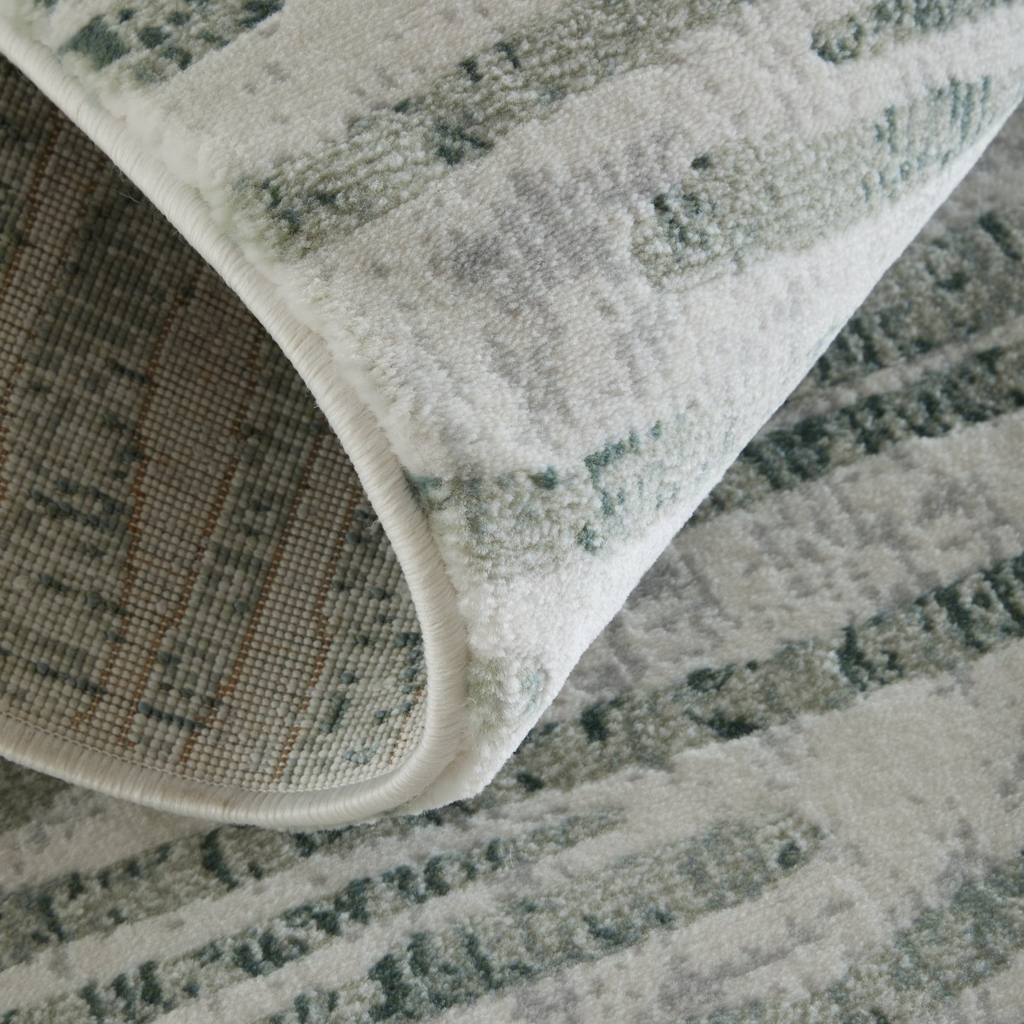 Atwell Transitional Abstract, Gray/Green/Ivory