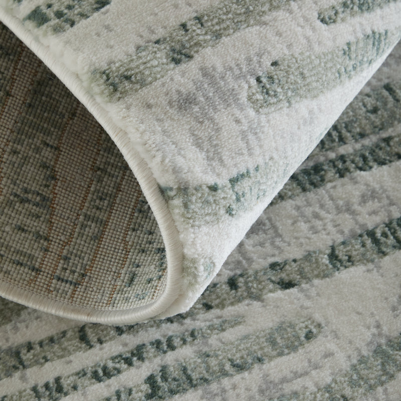 Atwell Transitional Abstract, Gray/Green/Ivory