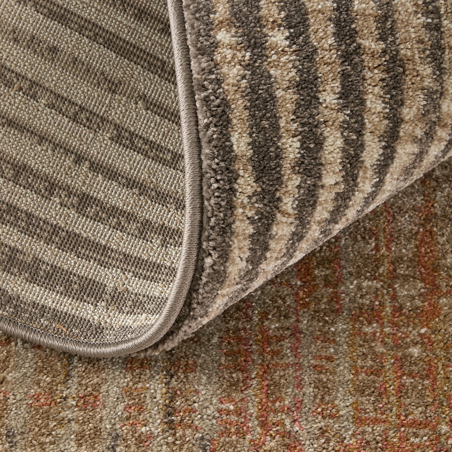 Eden Modern Abstract, Ivory/Taupe/Pink
