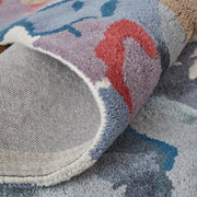 Dafney Transitional Floral & Botanical, Blue/Gray/Pink