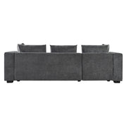 Modern L Shaped Sectional Sofa With Upholstery And Wooden Storage