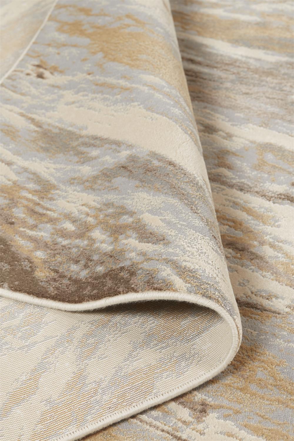 Parker Transitional Abstract, Ivory/Tan/Brown