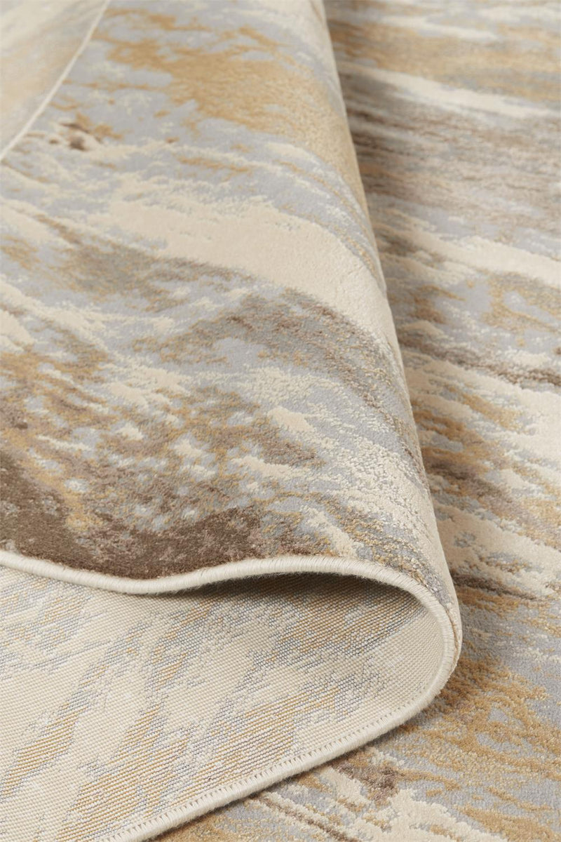 Parker Transitional Abstract, Ivory/Tan/Brown
