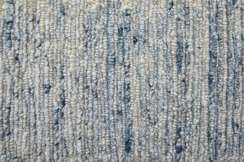 Brighton Modern Abstract, Ivory/Blue/Silver