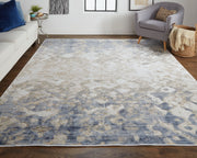 Laina Transitional Gradient & Ombre, Tan/Ivory/Blue