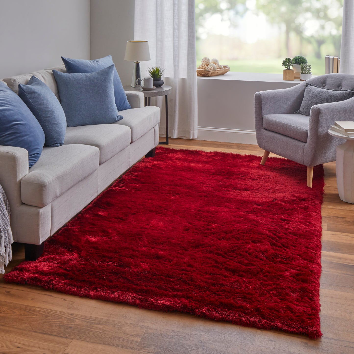 Indochine Modern Solid, Red/Purple