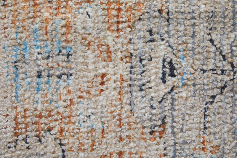 Caldwell Transitional Medallion, Ivory/Blue/Orange